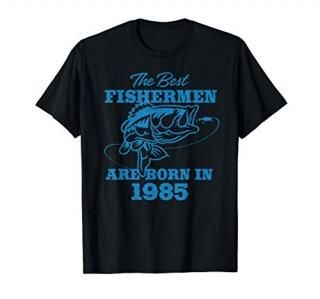 Mens Gift for 36 Year Old Fishing Fisherman 1985 36th Birthday T-Shirt
