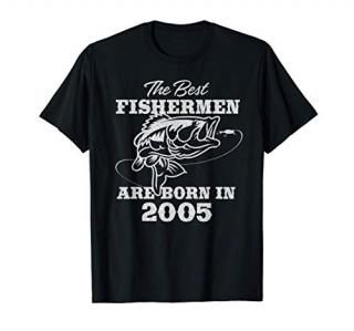 Gift for 16 Year Old Fishing Fisherman 2005 16th Birthday T-Shirt
