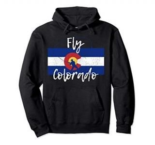 Fly Fishing Colorado Flag Souvenir Trout Fisherman Gift Pullover Hoodie