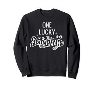 One Lucky Fisherman Fishing Couples Matching Valentine's Day Sweatshirt