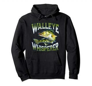 Walleye Whisperer Graphic Fishing Apparel Gift Fisherman Pullover Hoodie