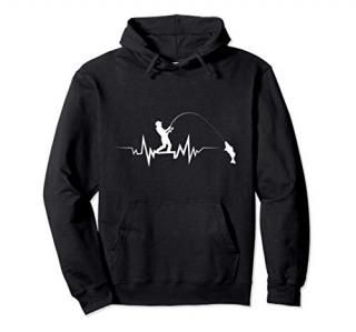 Fishing Heartbeat Cool Beat Hoodie Sweatshirt For Fisherman Pullover Hoodie