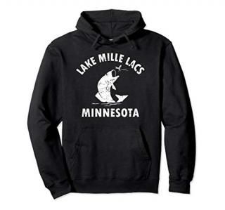 Lake Mille Lacs Fishing Hoodie Bass Fisherman Gift