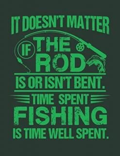 Fishing! LOG BOOK Funny Fishing Gifts For Men Women Luxurious MATTE Cover 120 Pr