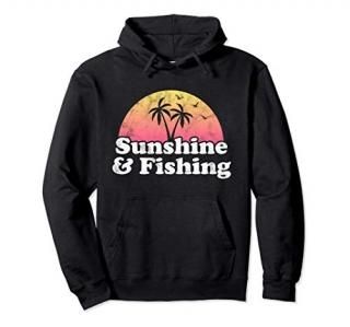 Fishing Gift - Sunshine and Fishing Pullover Hoodie
