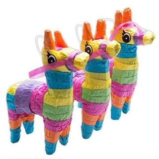 MINI DONKEY PINATAS 3 Count by Rhode Island Novelty