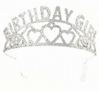 Tiara. Birthday Girl. Glitter Costume Accesories - Female - One Size
