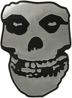 MISFITS Silver Pleather Skull Original Products Classic Rock Artwork Iron-On/Sew