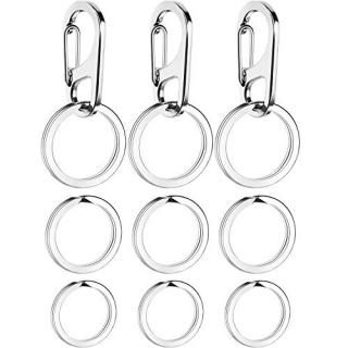 Jovitec 3 Sets Dog Tag Clip Durable Dog ID Tag with Rings for Dogs and Cats Coll