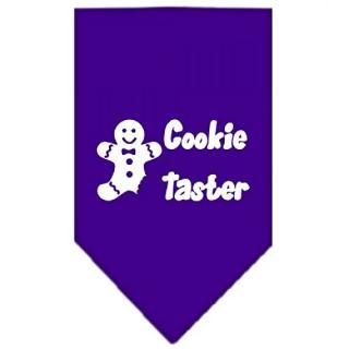 Mirage Pet Products 66-25-01 LGPR Cookie Taster Screen Print Bandana Purple Larg