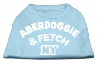 Mirage Pet Products 12-Inch Aberdoggie NY Screenprint Shirts Medium Baby Blue