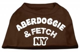 Mirage Pet Products 51-01 XLBR Aberdoggie NY Screenprint Shirts Brown XL - 16
