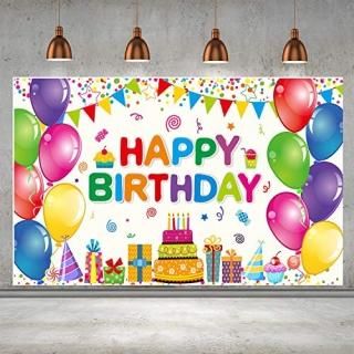 Happy Birthday Banner Backdrop for Birthday Party Decoration Supplies Large 71 x