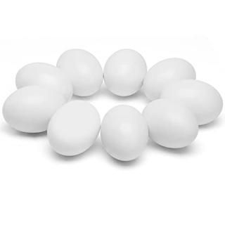 Wooden Fake Eggs 9 Pieces -White Colour