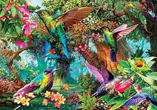 Buffalo Games - Hummingbird Garden - 500 Piece Jigsaw Puzzle with Hidden Images