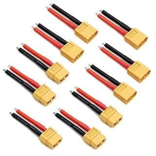 5 Pairs XT60 Plug Connector Female and Male with 14AWG Silicon Wire for RC Lipo 