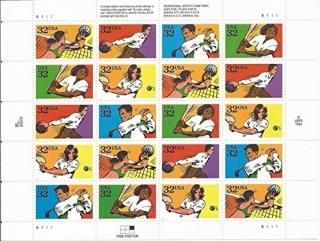 Recreational Sports Full Sheet of 20 x 32-Cent Postage Stamps USA 1995 Scott 296