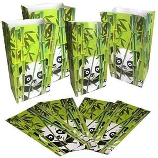 ArtCreativity Panda Paper Party Favor Bags Pack of 12 Fun Theme Goodie Gift Bags