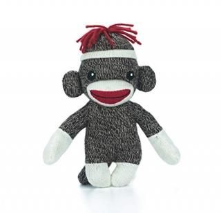 Plushland Adorable Sock Monkey The Original Traditional Hand Knitted Stuffed Ani
