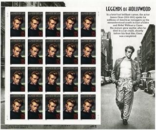 James Dean 20 x 32 cent US Postage Stamps 3082