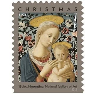 2 pack - Florentine Madonna and Child USPS Forever First Class Postage Stamp U.S