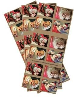 2018 Sparkling Holidays Forever Stamps Santa Claus Christmas Postage Sheets 3 Sh