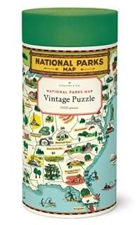 Cavallini Papers & Co. National Parks Map 1000 Piece Puzzle Multi