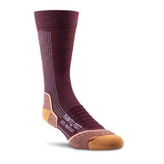 Farm to Feet Men's Damascus Lightweight Merino Wool Crew Socks Plum Small
