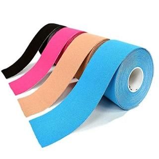 OBTANIM 4 Rolls Waterproof Breathable Cotton Kinesiology Tape Athletic Elastic K
