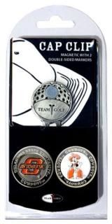 Team Golf 24547 Oklahoma State University Golf Ball Marker Hat Clip