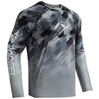 Rodeel Mens Loose-Fit Fishing T-Shirt Vented River Bluff Performance Long Sleeve