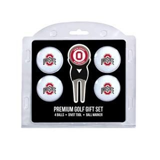 Team Golf 22806 Ohio State Buckeyes Pack of 4 Golf Balls and Divet Tool Gift Set