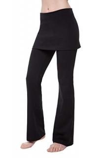 NIRLON Skirted Leggings Women High Waisted Yoga Pants Gathered Skirt Plus Size 2