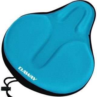 DAWAY Extra Soft Bike Seat Cushion - C6 Large Exercise Bicycle Saddle Cover Thic