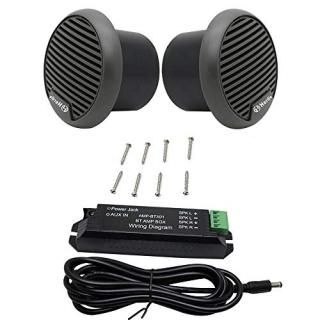 Herdio 3 inch Marine Boat Bluetooth Speakers Motorcycle Hot tub Stereo with Max 