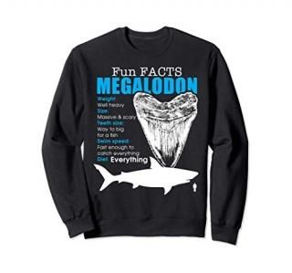Megalodon shark gift funny facts Megalodon Sweatshirt