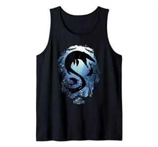 Jurassic World Megalodon Silhouette Tank Top