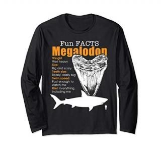 Megalodon long sleeve shirt - funny Megalodon facts shirt