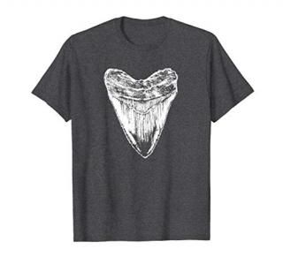 Megalodon tooth t-shirt for rockhounds & paleontology fans