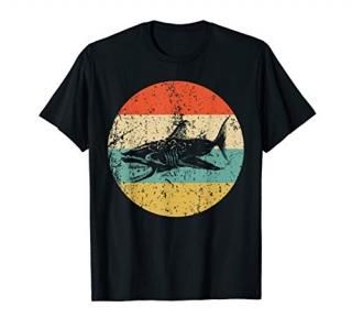 Great White Shark Retro Style Megalodon T-Shirt
