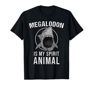 Megalodon Is My Spirit Animal  Funny Sea Creature Fan Gift T-Shirt