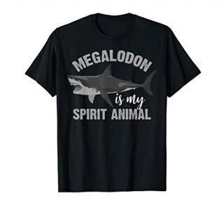 Megalodon Is My Spirit Animal  Funny Sea Creature Fan Gift T-Shirt