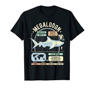Dinosaur Facts - Megalodon Science & Anatomy Gift T-Shirt