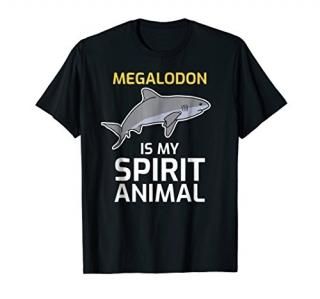 Megalodons Is My Spirit Animal White Shark Funny Shirt