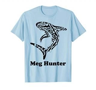 Tribal Tattoo Megalodon Shark Tooth Hunter T-Shirt