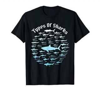 38 Types Of Shark T-Shirt Academic Educational Ocean Tee