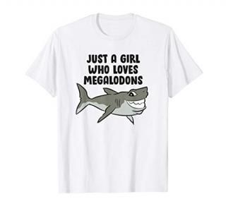 Just a Girl Who Loves Megalodon Sharks Women Megalodon T-Shirt