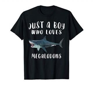 Im Just A Boy Who Loves Megalodon Lover Gift T-Shirt