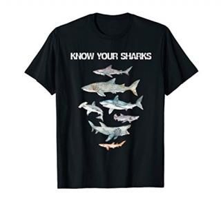 7 Types Of Sharks T-Shirt Educational Academic Ocean Tee T-Shirt