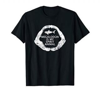 Megalodon Is My Spirit Animal T-Shirt Retro Vintage Gift T-Shirt